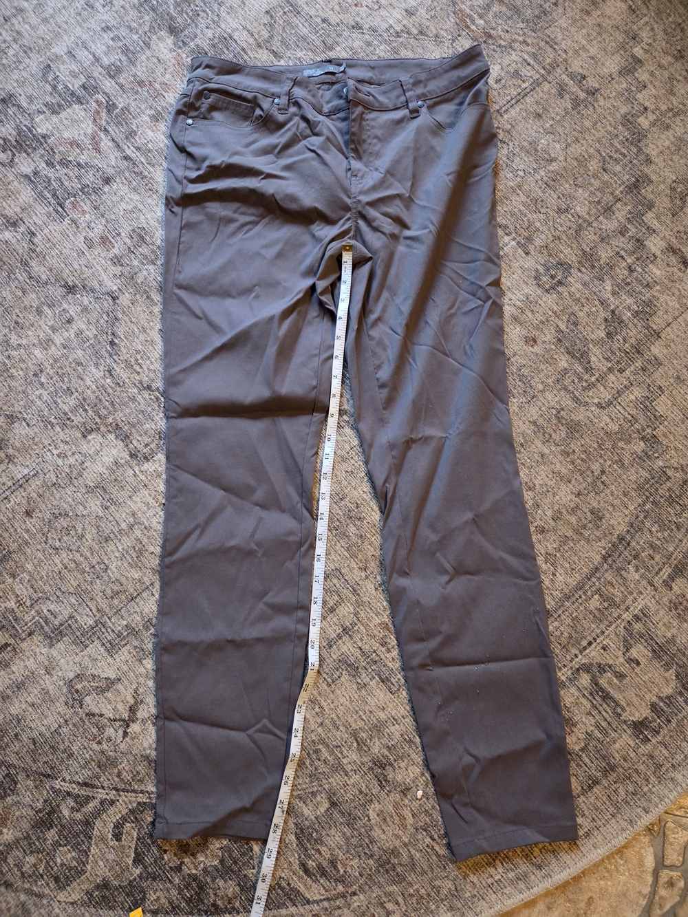 Women's Prana Slim Straight Pants - Charcoal Gray